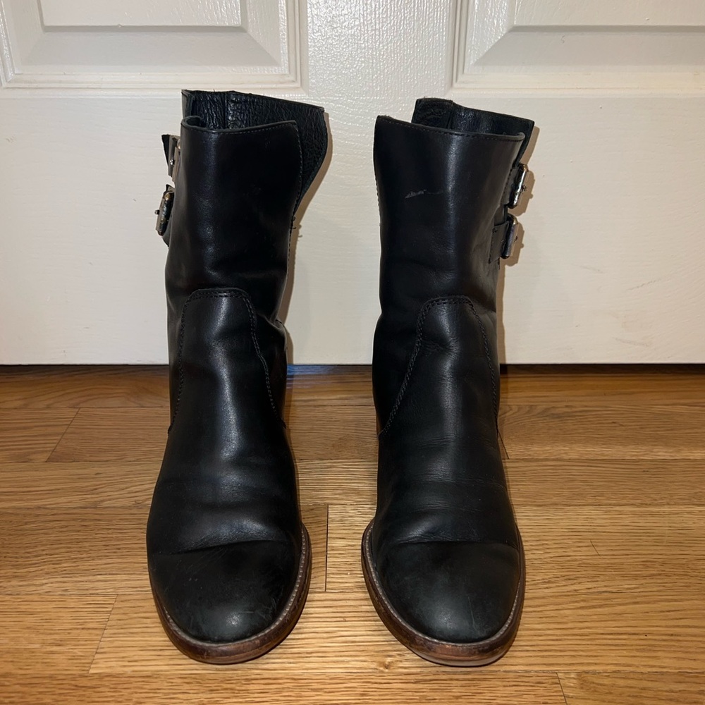 J. Crew Dean Boots Leather Black Women’s Size 9